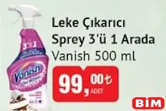 VANİSH LEKE ÇIKARICI SPREY 3'Ü 1 ARADA 500 ML